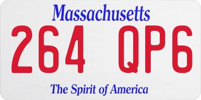 MA license plate 264QP6