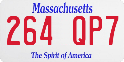 MA license plate 264QP7