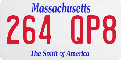 MA license plate 264QP8