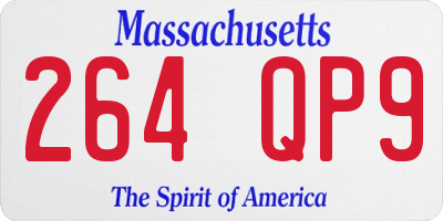 MA license plate 264QP9