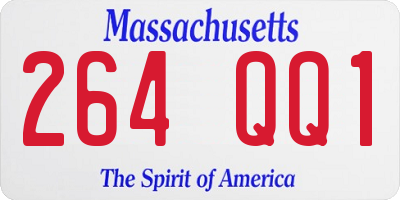 MA license plate 264QQ1