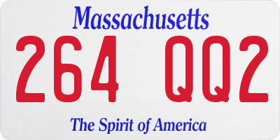 MA license plate 264QQ2