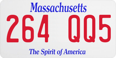 MA license plate 264QQ5