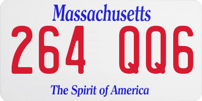 MA license plate 264QQ6