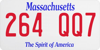MA license plate 264QQ7