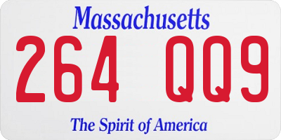 MA license plate 264QQ9
