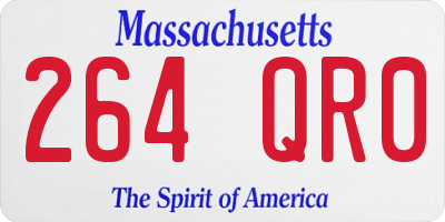 MA license plate 264QR0
