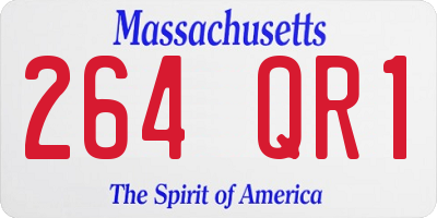 MA license plate 264QR1