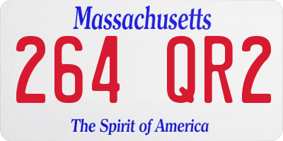 MA license plate 264QR2