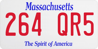 MA license plate 264QR5