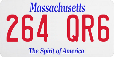 MA license plate 264QR6