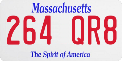 MA license plate 264QR8