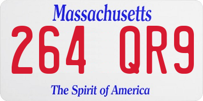 MA license plate 264QR9