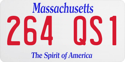 MA license plate 264QS1