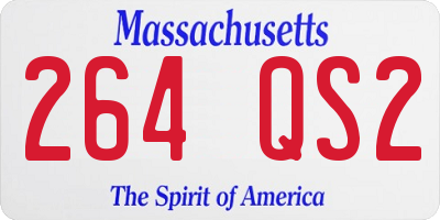 MA license plate 264QS2