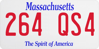 MA license plate 264QS4
