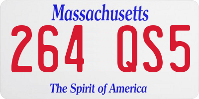MA license plate 264QS5