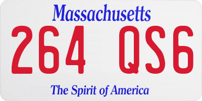 MA license plate 264QS6