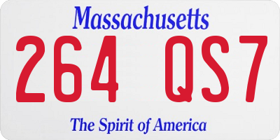 MA license plate 264QS7