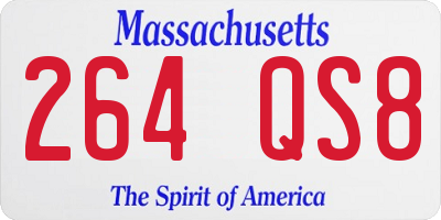 MA license plate 264QS8