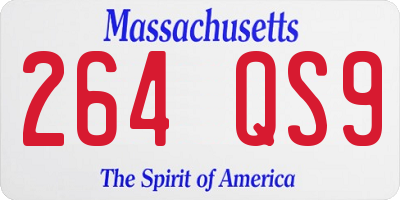 MA license plate 264QS9
