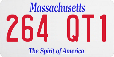 MA license plate 264QT1