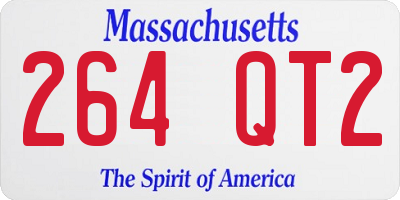 MA license plate 264QT2