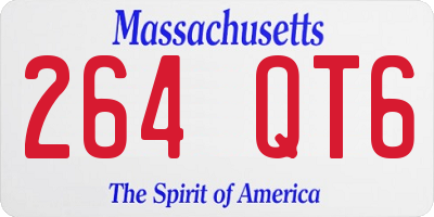 MA license plate 264QT6