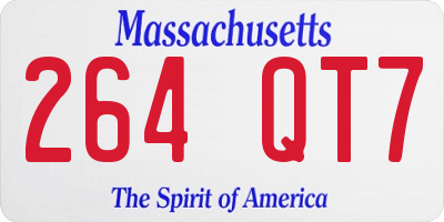 MA license plate 264QT7