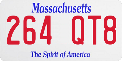 MA license plate 264QT8