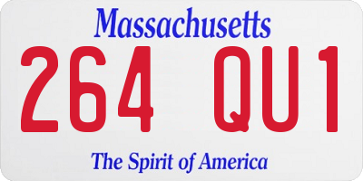 MA license plate 264QU1