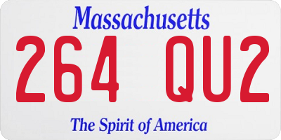 MA license plate 264QU2