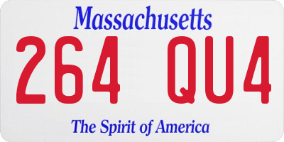MA license plate 264QU4