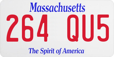 MA license plate 264QU5