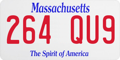 MA license plate 264QU9