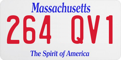 MA license plate 264QV1