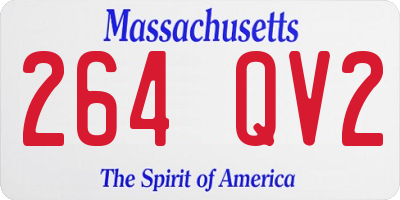 MA license plate 264QV2