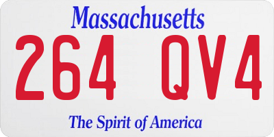 MA license plate 264QV4