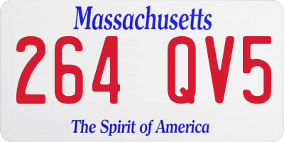 MA license plate 264QV5
