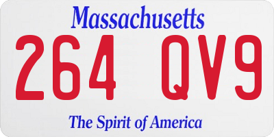 MA license plate 264QV9