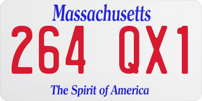 MA license plate 264QX1