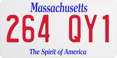 MA license plate 264QY1
