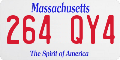 MA license plate 264QY4