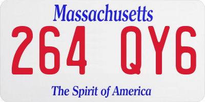 MA license plate 264QY6