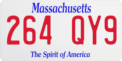 MA license plate 264QY9