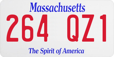 MA license plate 264QZ1