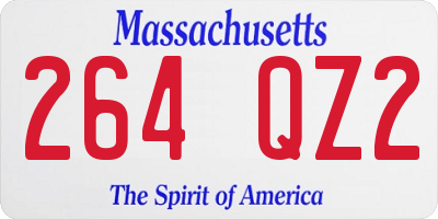 MA license plate 264QZ2