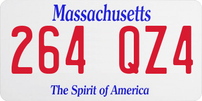 MA license plate 264QZ4