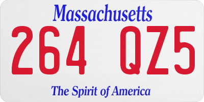 MA license plate 264QZ5