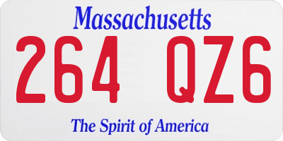 MA license plate 264QZ6